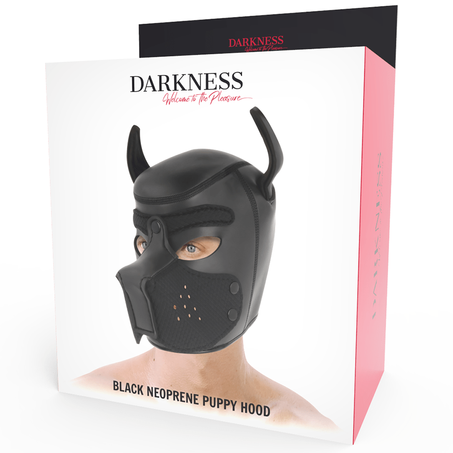DARKNESS - Neoprene Dog Hood With Removeable Muzzle - L