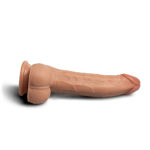 10 Functions Remote Control Silicone Rechargeable Dildo - Caramel