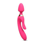 9 Speeds Rechargeable Silicone Wand Massager with 3 Motors