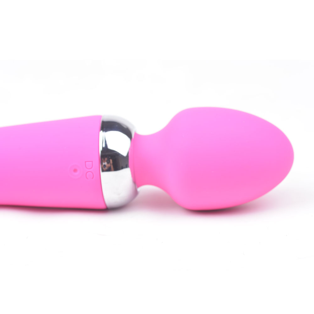 10 Speed Dual Vibrators Rechargeable Wand Massager Pink Vlavur 