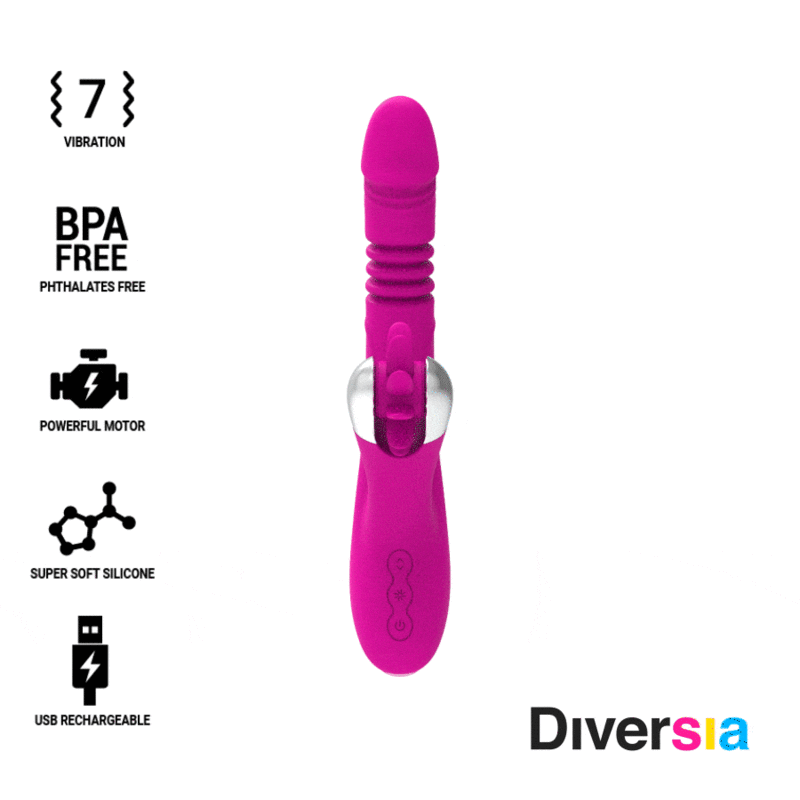 Diversia usb recharheable clitoral stimulator and G-Spot Thrusting up and down vibrator for women