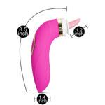 8 Speed Clitoral Sucking & Licking Massager with Tongue Cup