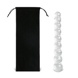 Glass Anal Beads 21.8CM - Clear