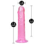 Hard Standing Realistic Dildo With Suction Cup 20.5CM - Pink