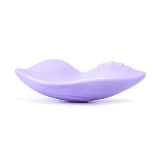 7 Speed Remote Control Silicone Wearable Panty Vibrator - Purple