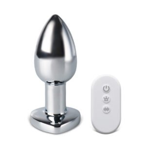 10 Speed Metal Vibrating Anal Plug with APP Control and Light-up Magic Colors