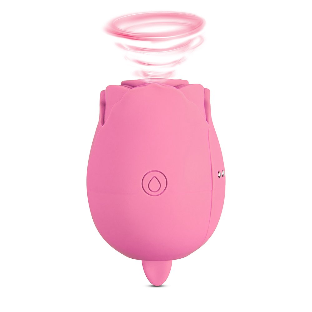 7 Function Silicone Clitoral Rose with Vibrating Tongue - Pink | VLAVUR |  Online Sex Toys | South Africa