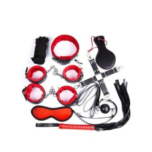 10pcs Bondage Set – Red-Black