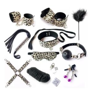 10pcs Leopard Bondage Set