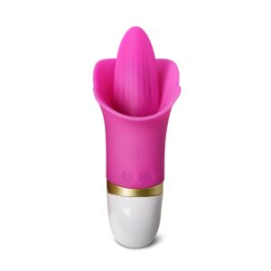 12 Speed Silicone Vibrating Tongue - Pink