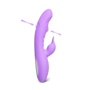 7 Speed Silicone Rabbit Vibrator with Double Tapping Function