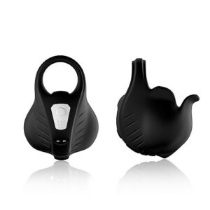 9 Speed Rechargeable Vibrating Cock Ring with Ball Holder