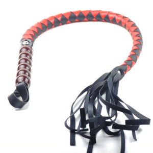 Black & Red Whip - 85CM