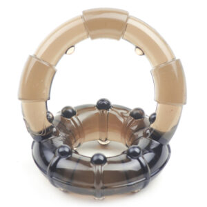 Clear Black Cock & Ball Ring