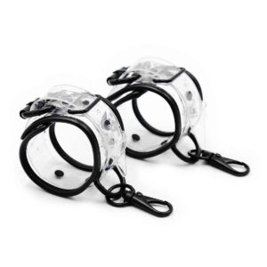 Clear Handcuffs with Black Chain
