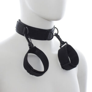 OHMAMA - Fetish Nylon Collar With Wrist Restraints