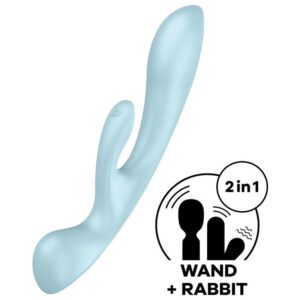 SATISFYER - Triple Oh Hybrid Wand Rabbit Vibrator