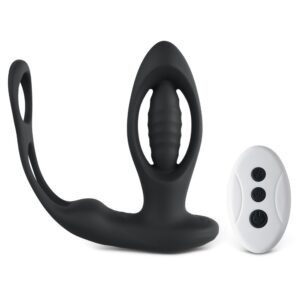 10 Speed Remote Control Vibrating Anal Plug with Cock Ring