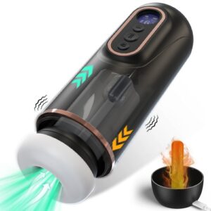 9 Speed Vibrating, Sucking & Thrusting Masturbator with Heating & Sound Effects
