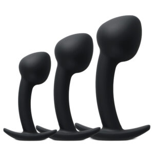 3pcs Curved Silicone Anal Plug Set