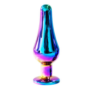 Rainbow Metal Butt Plug 9.3CM