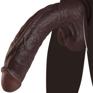 Silicone Dildo with Strong Suction Cup 27.5CM - Brown