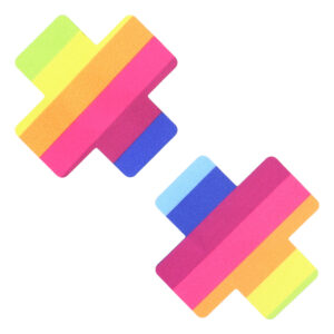 Pretty Pasties – Pride Cross Rainbow Nipple Covers (Pair)