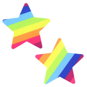 Pretty Pasties – Pride Star Rainbow Nipple Covers (Pair)