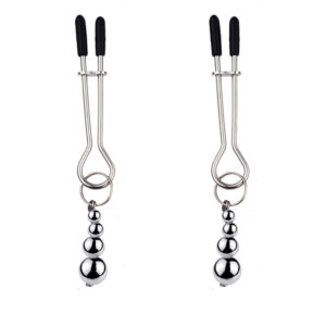 Nipple Clamps with Weighted Beads – Adjustable Pressure 10CM